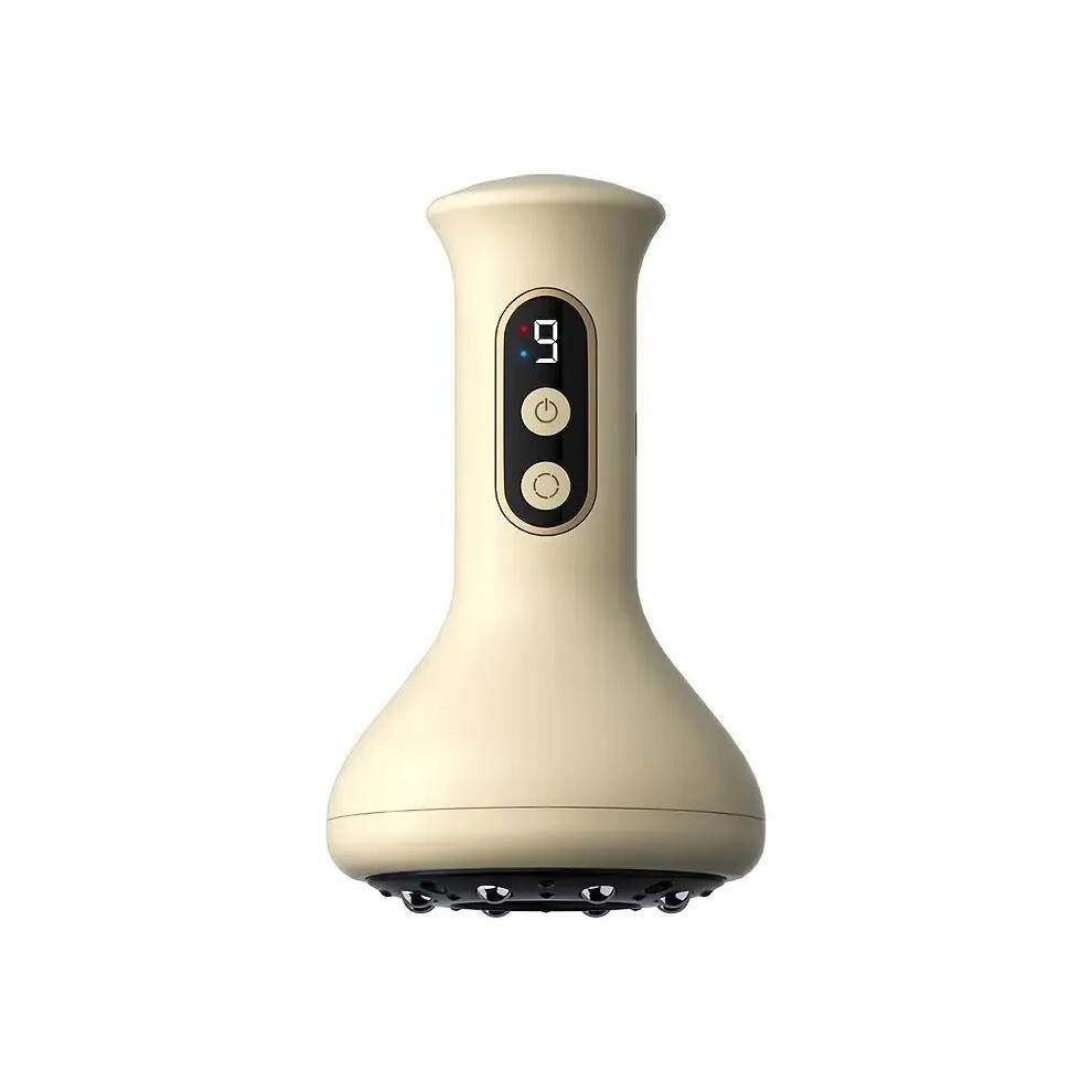 Stoyotu Yellow (Yellow) Abdominal Massager-Usb Rechargeable For Hot Compress And Adjustable Guasha Cupping Intensity Arm And Leg Massage Handheld