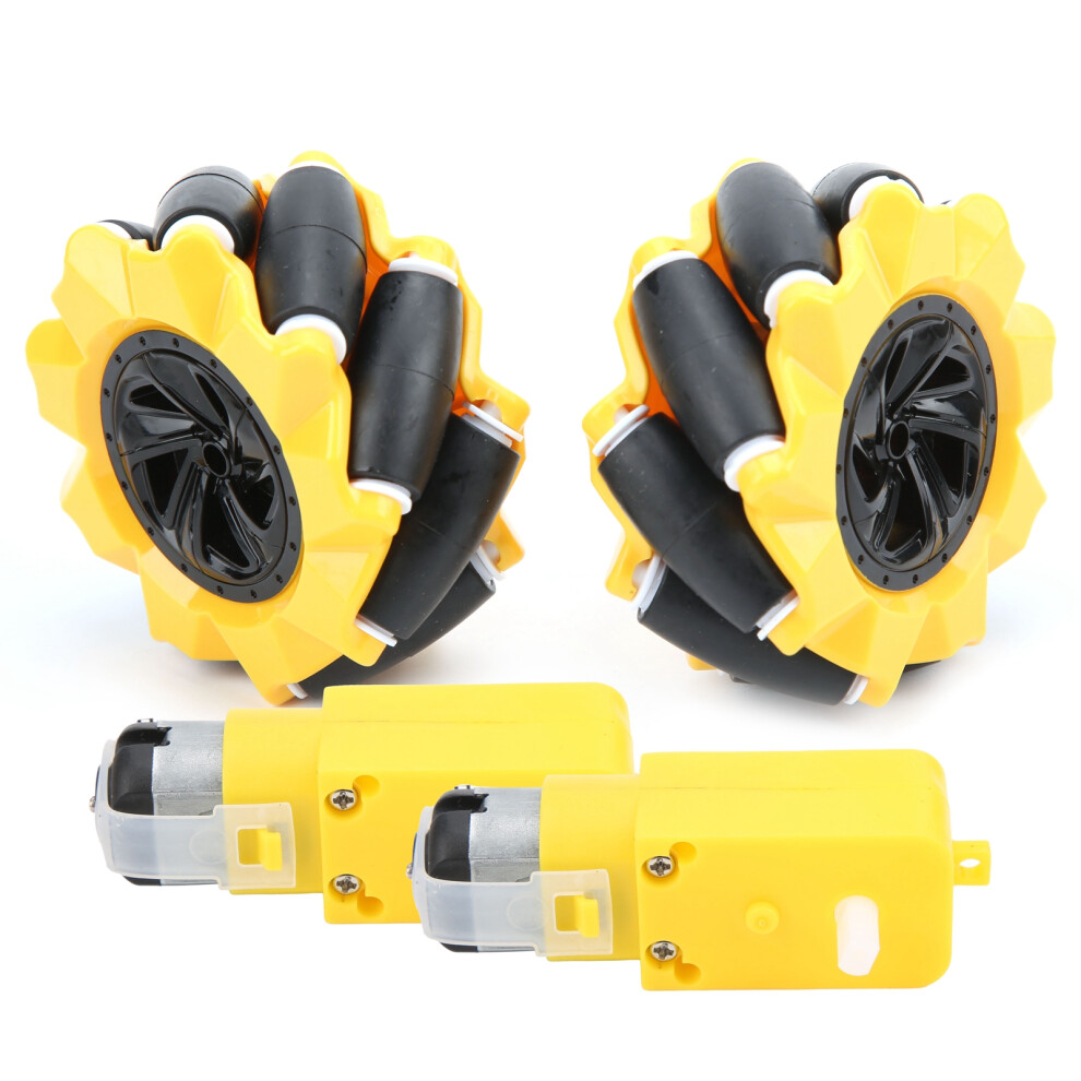 Tt Geared Motor Mecanum Wheel 80Mm Robot Toy Yellow/Black