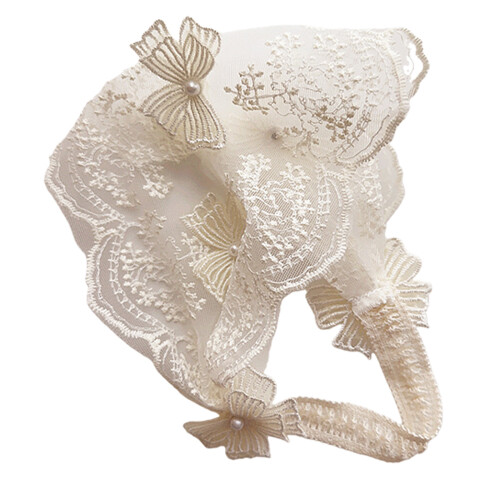Delicate Lace Infant Hairband Elastic Adjustable Design-G