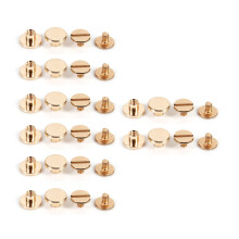 Solid Brass Screwback Studs for Leather