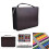 Large Brown Pencil Case 150 Slots PU Leather 1