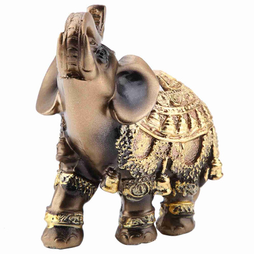 Golden Lucky Elephant Statue Medium