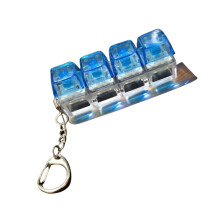 LED-Leuchten, 4 Tasten, mechanische-transparentes Blau