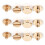 10 Sets Gold Brass Screwback Studs 1