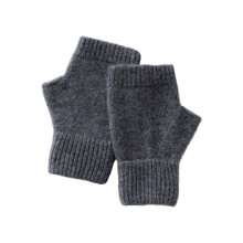 Vingerloze wollen handschoenen met plat-Donkergrijs