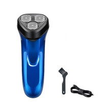 Fashion Men Electric Shaver Travel Waterproof Rechargeable-Blue
