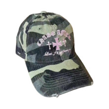 Distressed Baseball Hat For Men Women And-Black ten letter