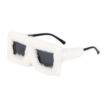 Moderne pluche oversized zonnebril, stijlvol trendy aanbod-10