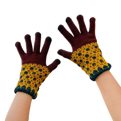 Modische Strickhandschuhe, winddicht, Screentouch-Design,-4