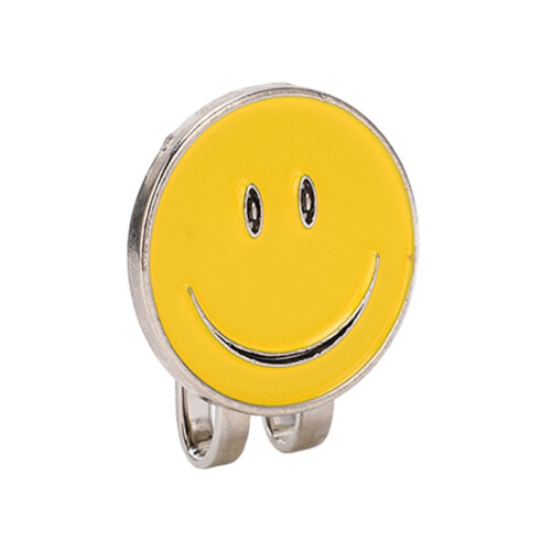 Non-Falling Alloy Hat Clip With Smile Pattern