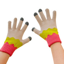 Mode gebreide handschoenen voor dames, meisje, winddicht,-7