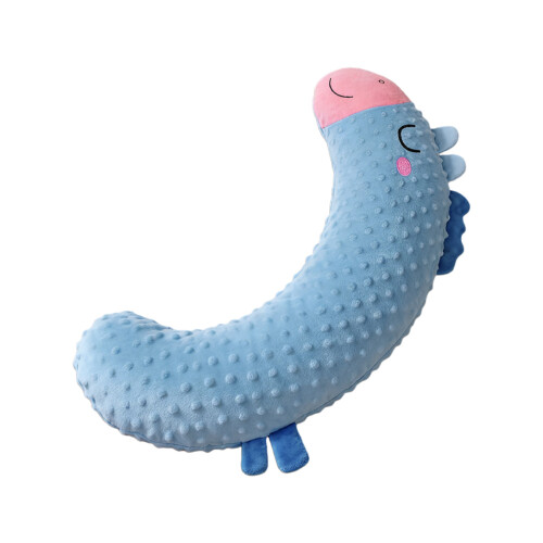 Ergonomic Moon Shape Design Cuddle Cushion With Soft-Blue