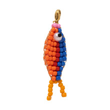 Fish Pendant Keychain Colorful Beaded Fish Shape Key Holder-6