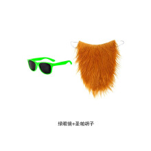 (Glasses + beard, One size fits all) St. Patrick's Day Irish Cos Children's Performance Costumes Costumes