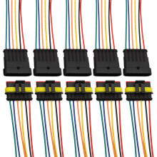 Connecteur électrique étanche pour voiture, 5 pièces, mâle et-6P