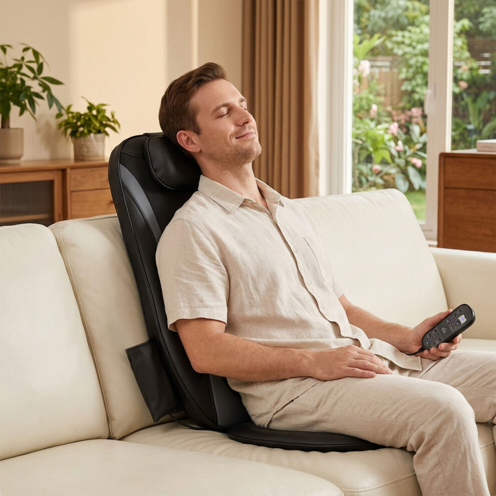 Homcom Back Massager With Heat, Deep Tissue Massage Chair For Home Office