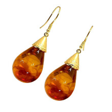 Lightweight Retro Brown Earrings With Easy Hook Closure Ear