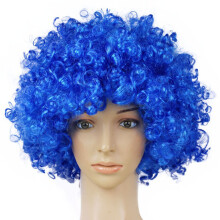 (Blue)Parrucca Joker con copricapo colorato Explosion Head per bambini divertente performance puntelli parrucca