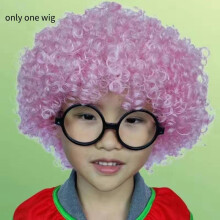 (Light Pink)Parrucca Joker con copricapo colorato Explosion Head per bambini divertente performance puntelli parrucca