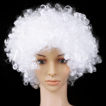 (White)Parrucca Joker con copricapo colorato Explosion Head per bambini divertente performance puntelli parrucca