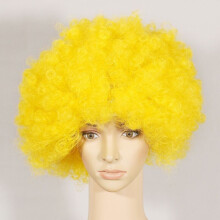 (Yellow)Parrucca Joker con copricapo colorato Explosion Head per bambini divertente performance puntelli parrucca