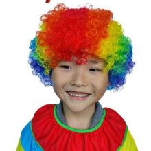 (Colorful)Parrucca Joker con copricapo colorato Explosion Head per bambini divertente performance puntelli parrucca
