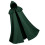 Cape Renaissance médiévale longue avec capuche, Costume de-Vert 1