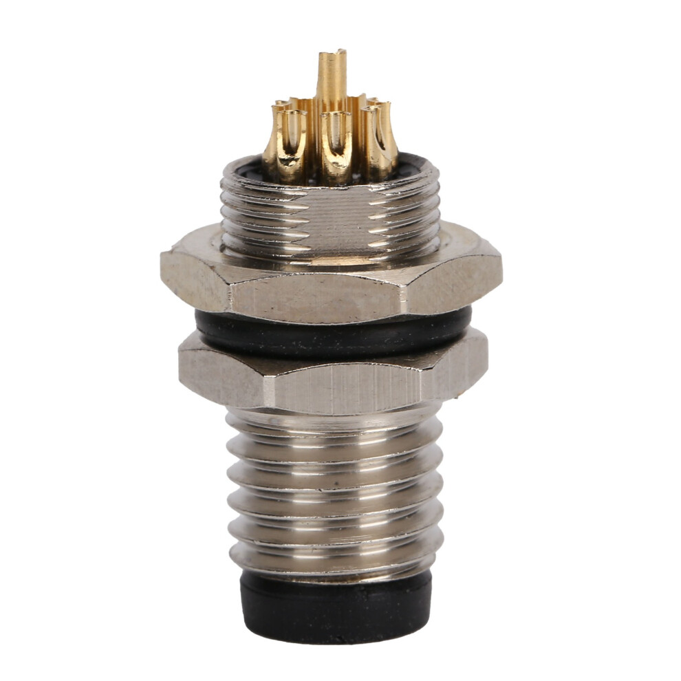 Waterproof M8 8 Pin Aviation Plug Brass