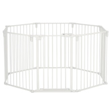 PawHut Welpenlaufstall, 8-teiliges Set, faltbar, 60 x 76 cm, mit Tür, Hundegitter für kleine und mittelgroße Hunde, geeignet für Türen