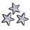 Embroidered Silver Star Patch Kit of 6 3