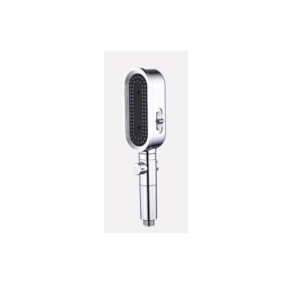 (Silver) High Pressure Handheld Shower Head Filter Adjustable Nozzle Use For Bathroom 696423330765