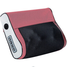 (Pink) Neck and Shoulder Massager Household Neck and Back Kneading Tool with Multiple Adjustable Hot Compress Massage