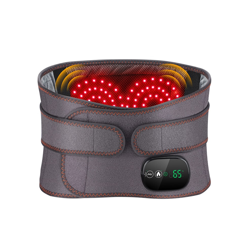 Stoyotu Gray/Red/Light () Electric Heating Massaging Waist Belt Relieve Fatigue Relax Muscle Hot Compress Vibration Massage