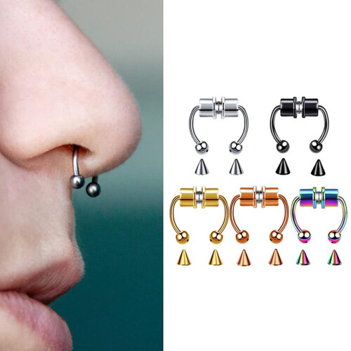 Silver Nose Piercing Ring U-Shape