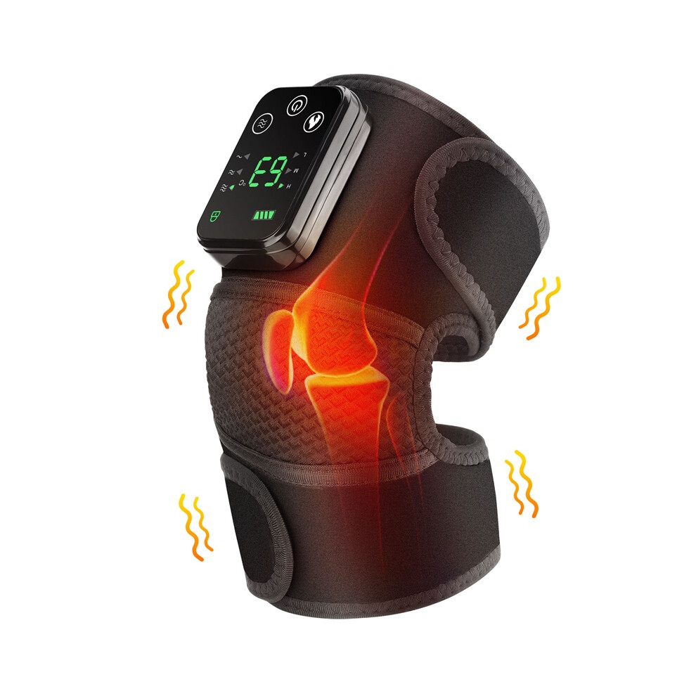 Stoyotu Black (Black) Electric Heating Knee Protection Massage Warm Compress Joint Protection Neck Shoulder Knee Vibration Device