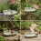 Sage Ceramic Bird Bath Garden Decor Wild Bird Water Bowl 4