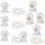 4Sets White Plastic Roller Blind Connector Kit for Home Curtain Repair 7