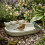 Sage Ceramic Bird Bath Garden Decor Wild Bird Water Bowl 5