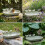 Sage Ceramic Bird Bath Garden Decor Wild Bird Water Bowl 6