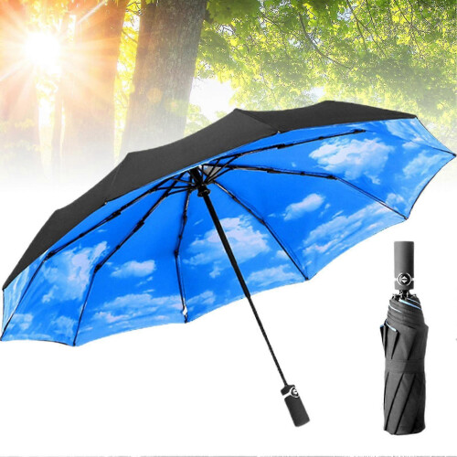 Umbrella Fully Automatic Three-fold Umbrella Portable Windproof Sunscreen Umbrella 2