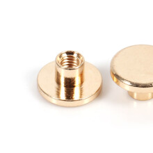 10 Brass Button Stud Screws 5-8mm