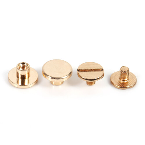 10x Brass Screwback Studs 5-8mm