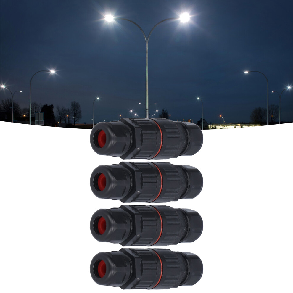 4 Pack Straight IP68 Junction Box Connector