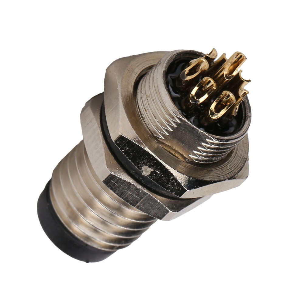 Waterproof M8 8 Pin Aviation Plug Brass