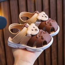 (Brown,19)Summer Kids Bear Sandals With Durable Plastic Material For Indoor Use Outdoor