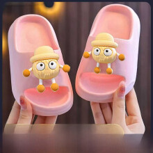 (Pink,32-33)Eva Nonslip Flip Flops For Kids With Breathable Design And Pattern Cartoon