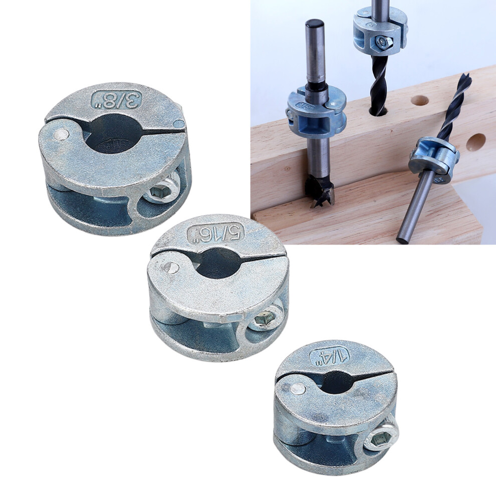Zinc Alloy Drill Stopper Collars 3 Pack