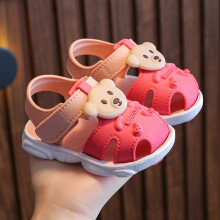 (Red,16)Summer Kids Bear Sandals With Durable Plastic Material For Indoor Use Outdoor