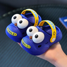 (Blue,18-19)Cartoon Paradise Childrens Summer Shoes Non Slip Pvc Beach Sandals For Boys Girls