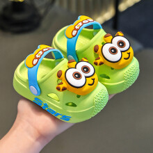 (Green,20-21)Childrens Summer Giraffe Pvc Beach Sandals With Nonslip Soft Sole For Kids Play